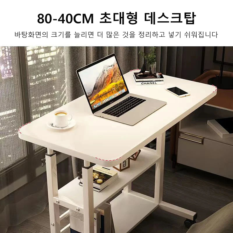 Mesa de Cabeceira Ajustável em Altura, Mesa Lateral para Sofá, Mesa de Noite Dobrável para Casa ou Escritório, Escrivaninha Móvel para Laptop e Computador