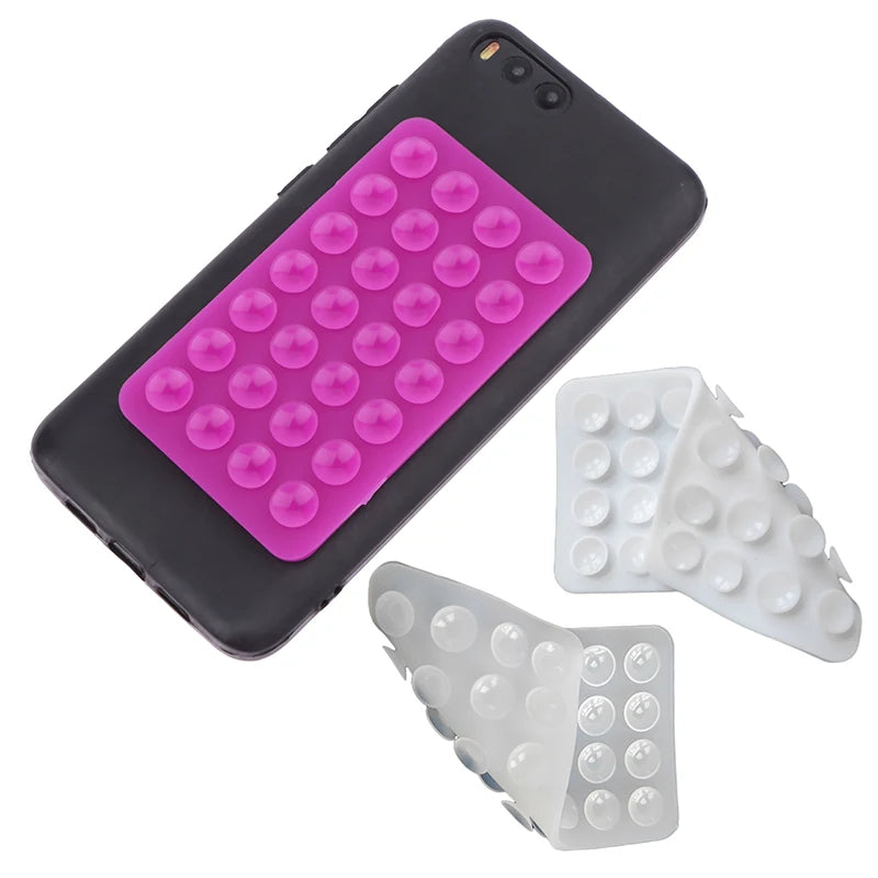 Base de Sucção de Silicone Dupla Face para Fixação de Telefone Móvel, Almofada de Sucção com Adesivo de Silicone, Ventosa de Borracha de Silicone para Fixação