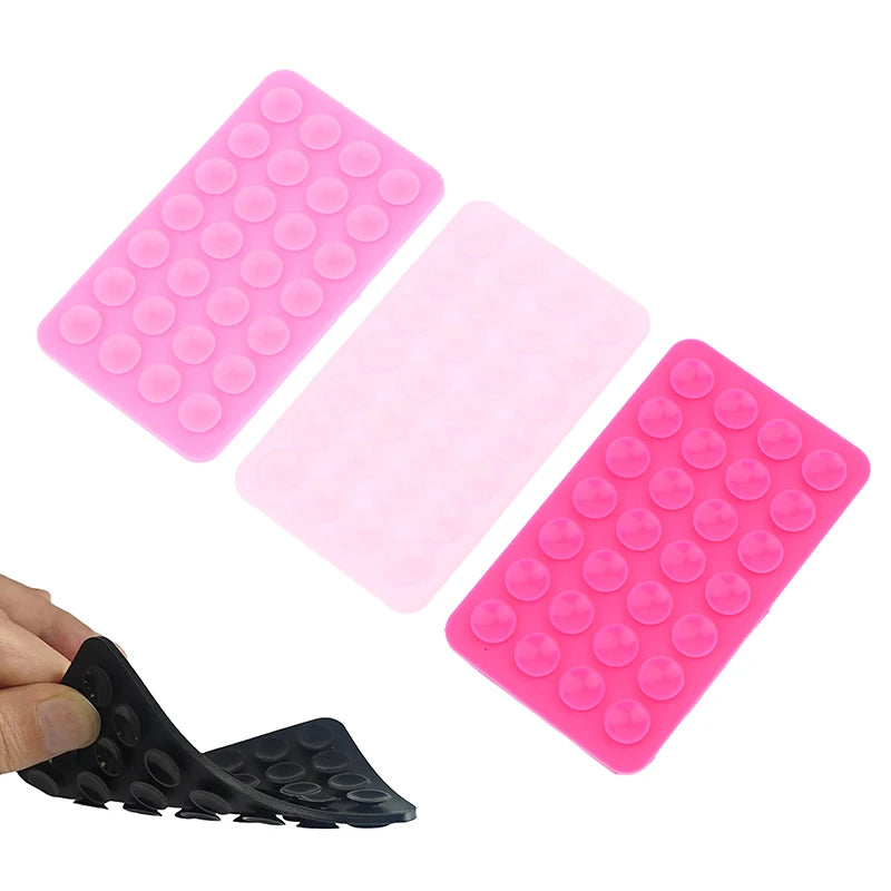 Base de Sucção de Silicone Dupla Face para Fixação de Telefone Móvel, Almofada de Sucção com Adesivo de Silicone, Ventosa de Borracha de Silicone para Fixação