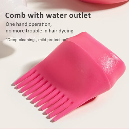 2pcs/set Frasco de Shampoo de Silicone, Frasco de Tintura de Cabelo PP com Aplicador, Frasco de Óleo com Escova, Escova de Massagem no Couro Cabeludo