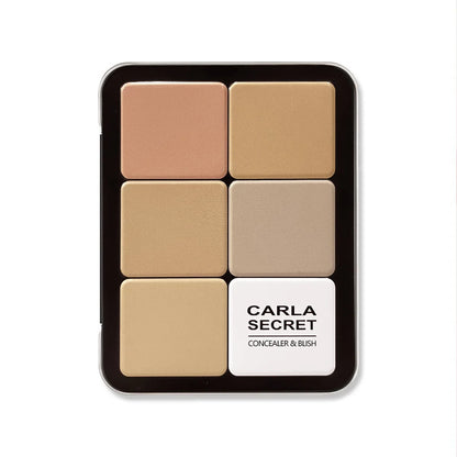 Paleta de Maquiagem 12 Cores - Estojo Metálico com Corretivo, Blush, Creme Matte, Iluminador e Contorno