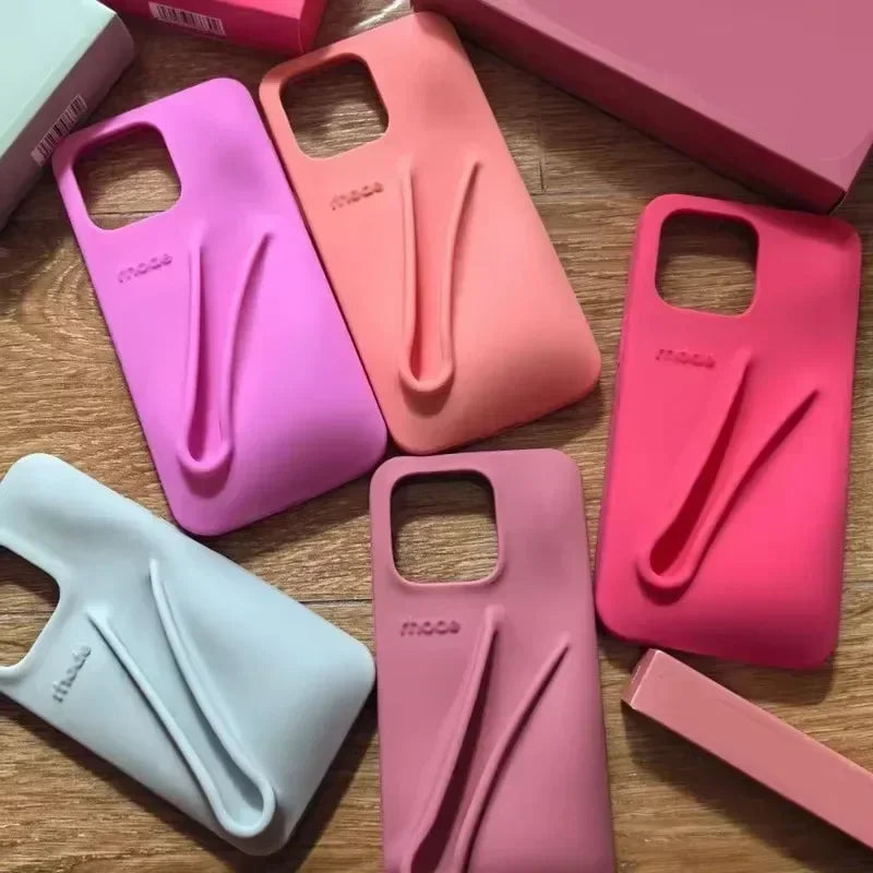 Capas de Silicone da Série de Proteção Portátil Rhode Lipstick - Para iPhone