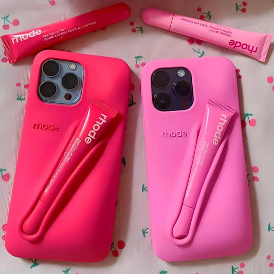 Capas de Silicone da Série de Proteção Portátil Rhode Lipstick - Para iPhone